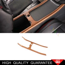 Fit For Honda CRV CR-V 2017-2021 Wood Grain Central Console Water Cup Cover Trim