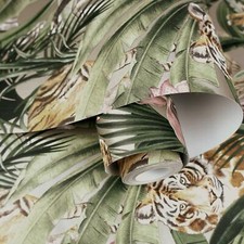 Carta da parati Safari Animal Fusion esotica eccentrica giungla argento 13014 Holden