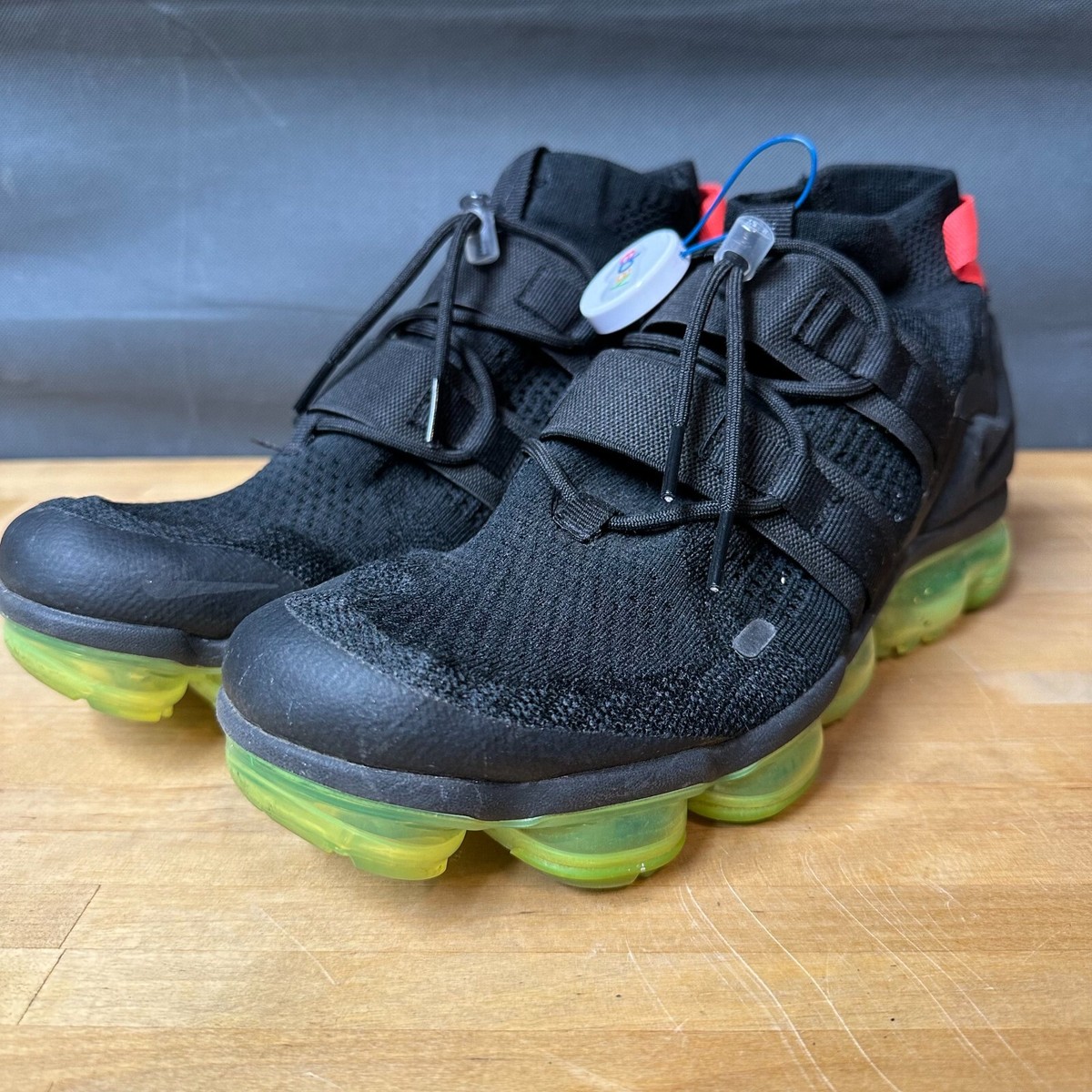 Nike Air Vapormax Flyknit Utility Black Volt Green Mens Size 11