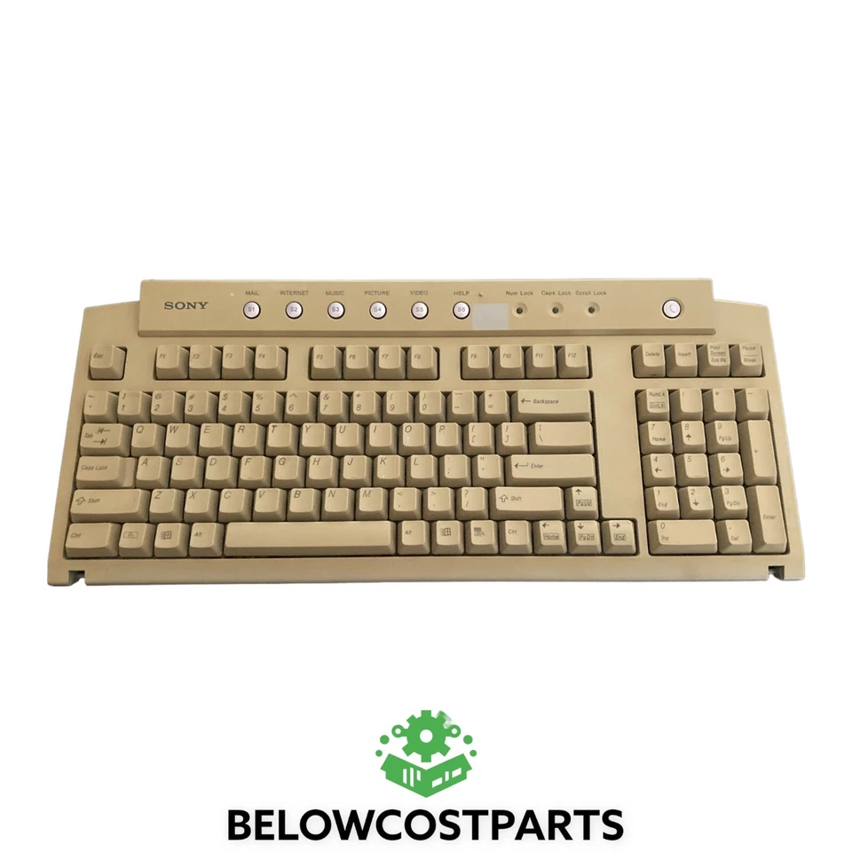 Vintage Genuine Sony PCVA-KB1P/UB Vaio 100-Key PS/2 Mechanical Keyboard - Image 2 of 4