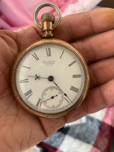 waltham 1879 pocket watch working vintage with documents dates to mayflower