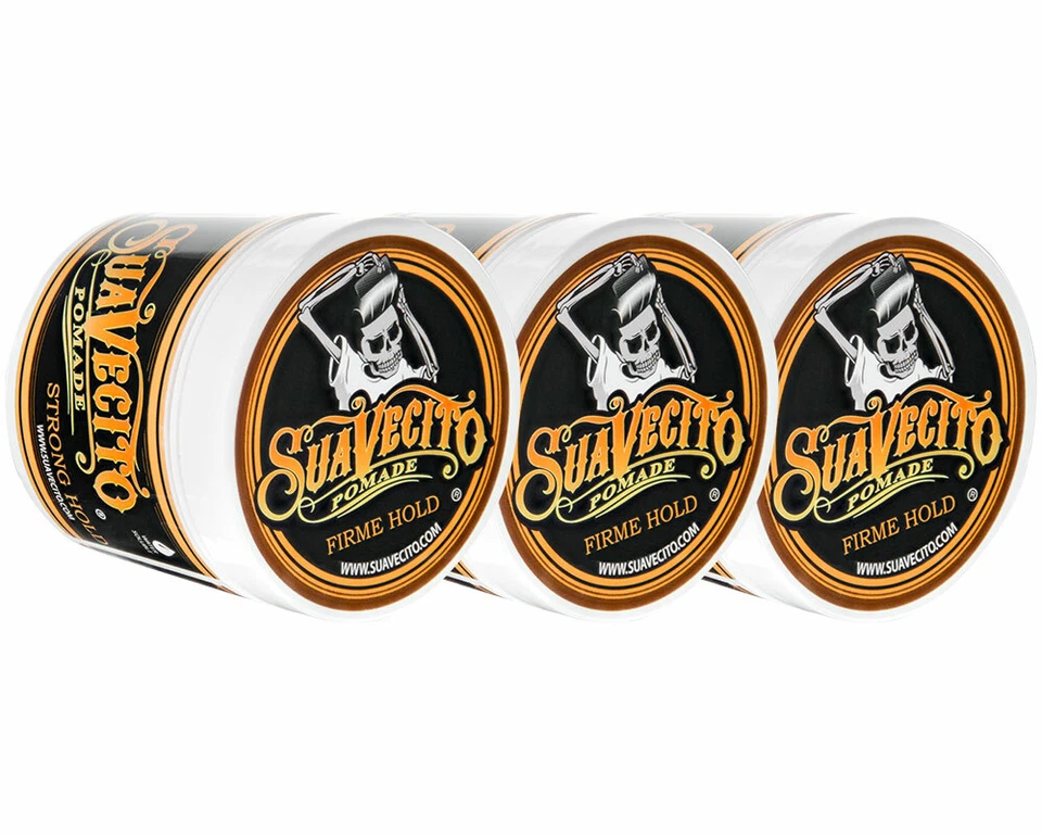 Paquete de 3 pomadas de sujeción Suavecito Firme (fuerte) de 4 oz. Latas Foto 2 de 4