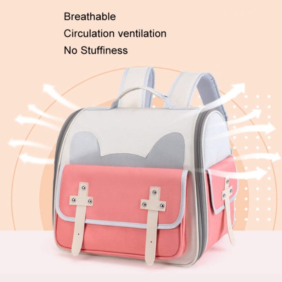 Outdoor Cat Backpack Large Capacity Breathable Pet Bag(Model 7 Yellow