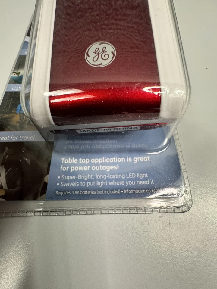 GE -Hands Free LED Book Reading Light Red  #17280  NEW — 第 3/4 张图片