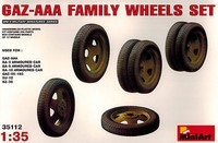 Miniart 35112 Gaz Aaa Family Wheels Set - Lkw RäDer Rad - 1:35