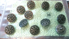 Chanel Button Single  ( ONE) dark silver  tone  metal made in France