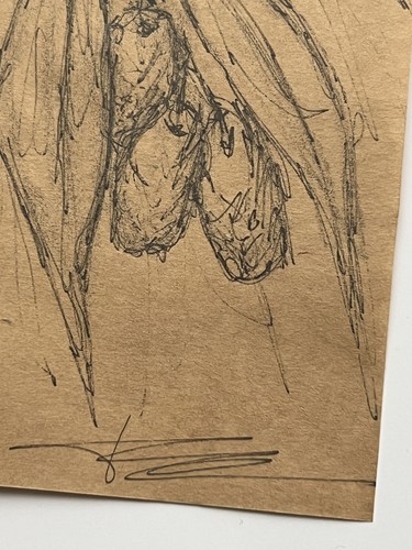 Modern Minimalist Sketch Olive Branch Art Original Botanical Plant Drawing 4x6” - Picture 9 of 15