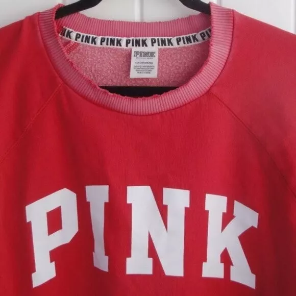 victoria-secret-vs pink distressed sweatshirt