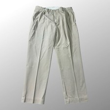 Polo Ralph Lauren Ethan Pant Mens 40x30.5 Khaki Pleated Relaxed Straight Vintage