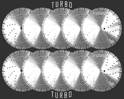 14'' 10Pk TURBO 16MM Seg Hard Concrete Granitestone Paver..Diamond Saw Blade-BEST