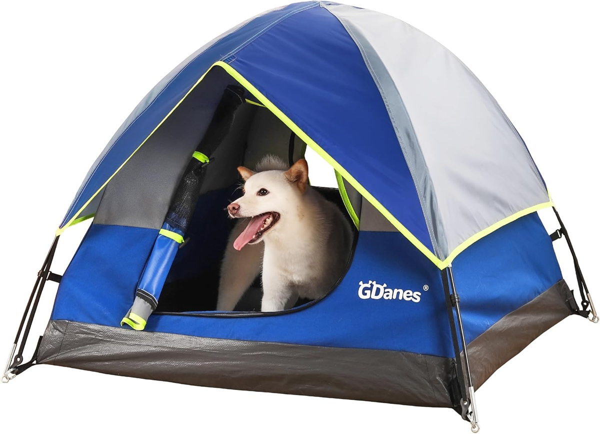 Cozy Blue Dog Tent - Portable Indoor/Outdoor Dog House & Soft Bed
