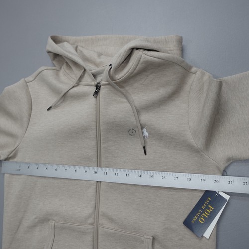 Polo Ralph Lauren Double Knit Hoodie Full Zip Beige Heather Men's Size S - Picture 5 of 7
