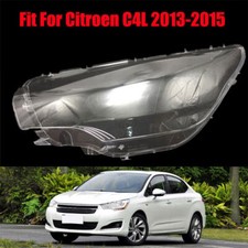 1Pcs Headlight Headlamp Clear Lens Left Cover Fit For Citroen C4L 2013-2015