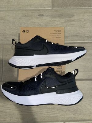 Nike ID React Miler 2 Running Shoes NBY Black/White Mens Size 8 DJ0962-992 Rare