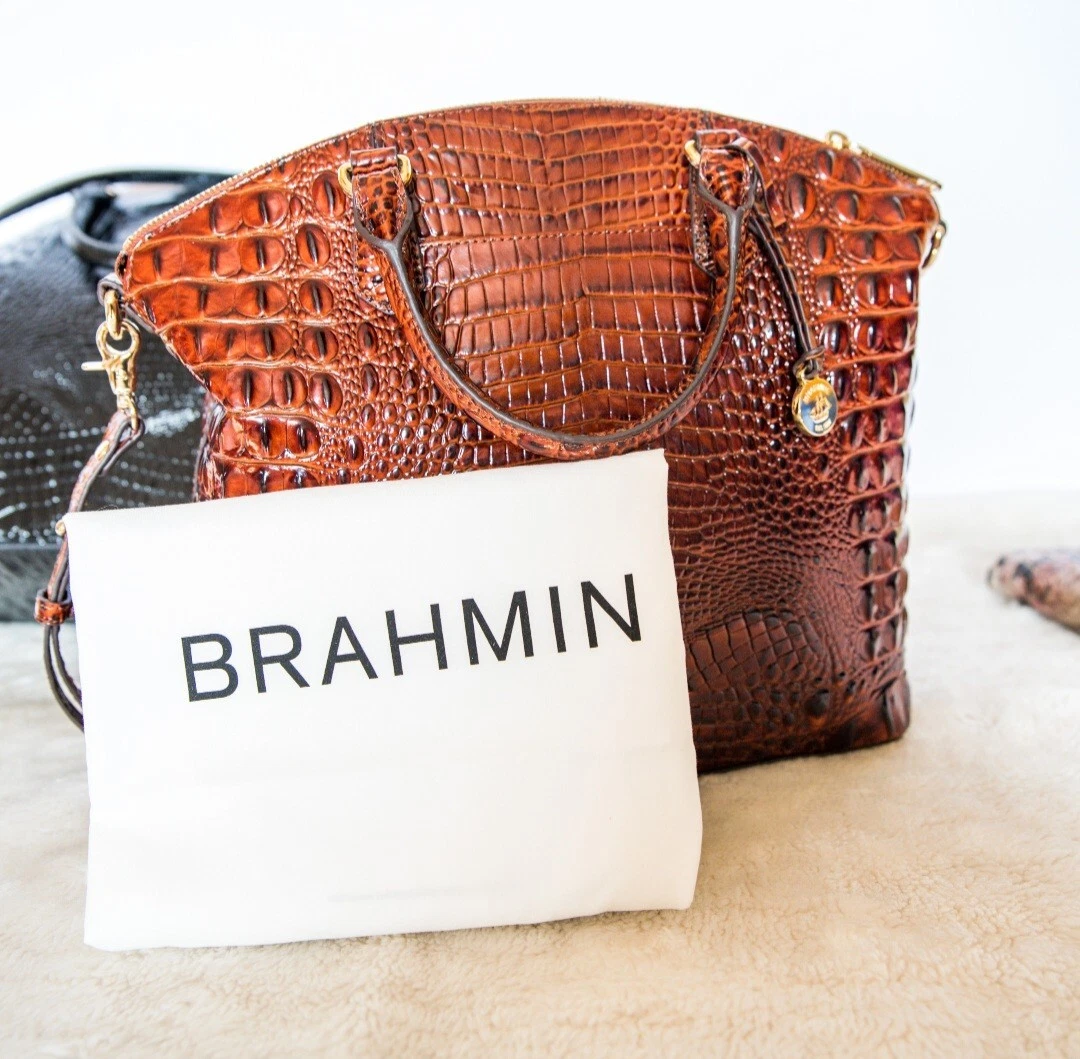 Brahmin Large Duxbury Satchel Pecan Melbourne