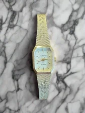 Armitron E. Gluck Corp 25/4136 Gold Tone Ladies Mesh Band Quartz Wrist Watch