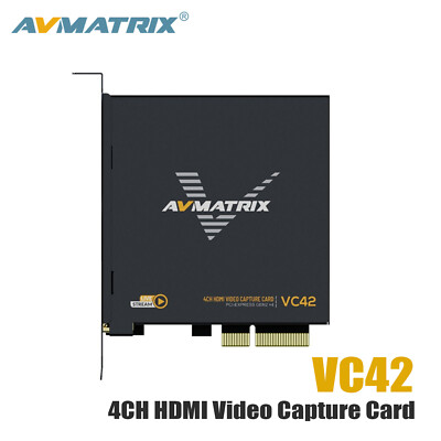 AVMATRIX VC42 4 Channel HDMI PCIE Video Capture Card 1080p60 FHD Video Recording