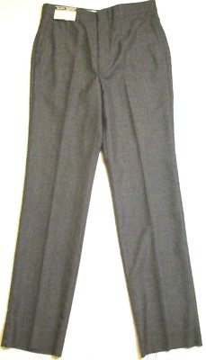 New Seasons Spanner wool blend size 34 Gray plaid dress pants unhemmed slacks