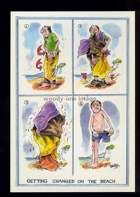 BES171 - Sich am Strand verändern - Besley große Comic Postkarte