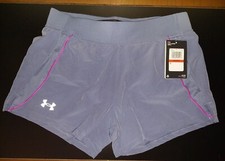 NWT Under Armour Women UA HeatGear Speed Pocket Running Shorts Sz XS 1342856-470