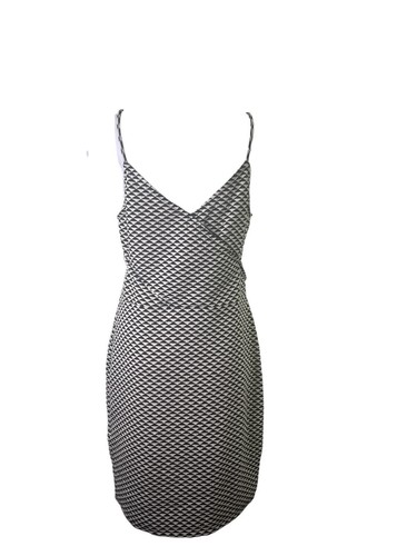 H&M Bodycon Dress Size Medium Black White Side Cut Out Womens EU40 - Picture 3 of 9