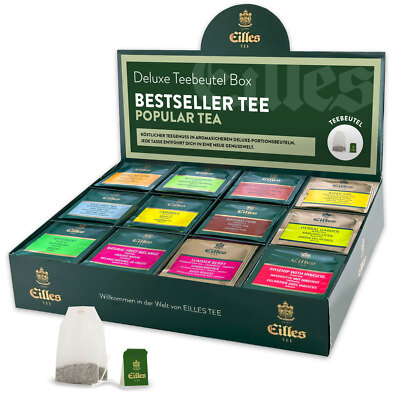 BESTSELLER Mischbox mit 12 Sorten EILLES Deluxe Teebeutel unserer beliebtesten