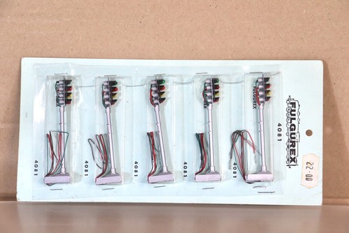 JUEGO DE 5 4 SEÑALES DE COLOR DE LUZ FULGUREX 4081 HO GAUGE para MODELO FERROVIARIO encendido | Zustand: Used