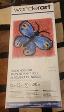Wonderart BUTTERFLY Latch Hook Rug kit (does Not Include Hook) New In Box