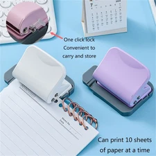 6 Hole Puncher 10 Sheets Capacity for Planners Binders Loose Leaf Journal
