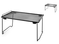 H&H Schwarzes Eisendraht Aufbewahrungsfach Mit Klappbaren Beinen 37X24X20 Cm
