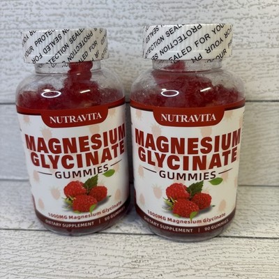 2- Magnesium Glycinate RASPBERRY Gummies 1000mg 180 Gummies Total EXP 4/27
