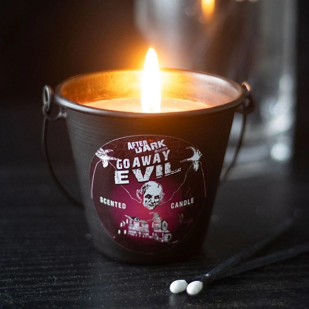After Dark Go Away Evil Mini Bucket Rose Scented Gift Fragranced Candle
