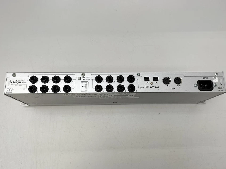 Alesis DEQ830 8 Channel Digital Graphic Equalizer w/ Cable Tested Japan - Image 3 of 4