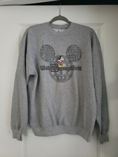 Disney Parks Walt Disney World Sweatshirt Large L Gray Crewneck Graphic