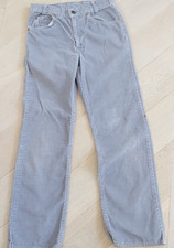 VTG 70's Levi's 716 1555 Corduroy Size 29x28 Student Fit Gray Pants Talon Zip