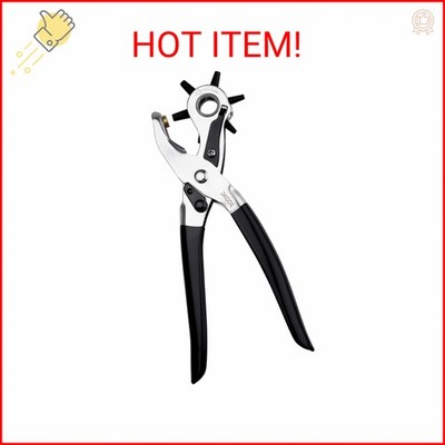 XOOL Belt Hole Puncher for Leather, Precision Multi-Size Leather Hole Punch for 