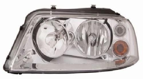 ABAKUS Headlight 441-1148R-LDEM1 Right Chrome With LWR Stellmotor Without Bulb