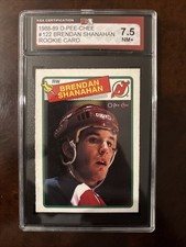 1988/89 O-PEE-CHEE NHL #122 BRENDAN SHANAHAN ROOKIE CARD KSA 7.5. rookie card picture