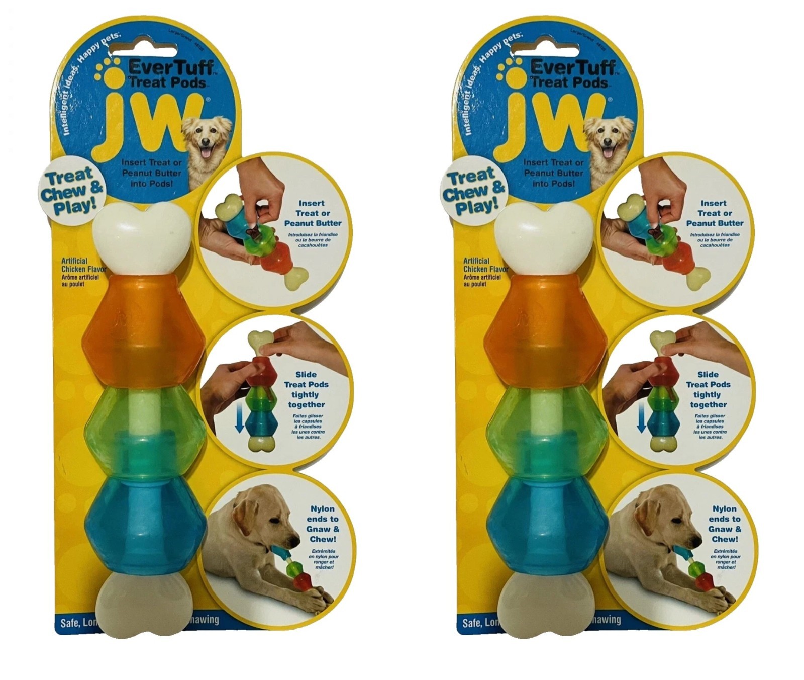JW Pet Treat Pod Toy-Nylon Dog Toy Fill Food Peanut Butter T