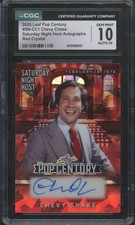 2025 Leaf Pop Century Host Red Crystal Chevy Chase 1/2 Gem Mint CGC 10 10 Auto