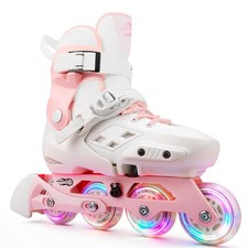 Inline Skates for Kids Girls Boys with Light-Up Wheels,Adjustable Size Suitab...