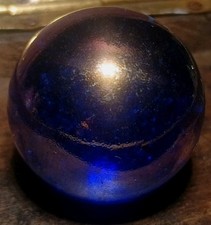 GRANDE SPLENDIDA SFERA SFERA SFERA VETRO TITANIO AURA DA COLLEZIONE RARO TIRATORE MARMO