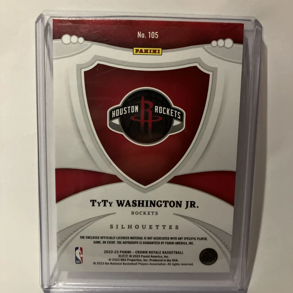 2022-23 Panini Crown Royale TyTy Washington Jr. #12 rookie patch auto /199 - Image 2 of 2