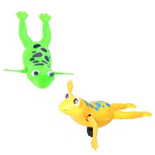Cute Bathroom Tub Bathing Toy Clockwork Wind UP Plastic Bath Frog Baby kids B