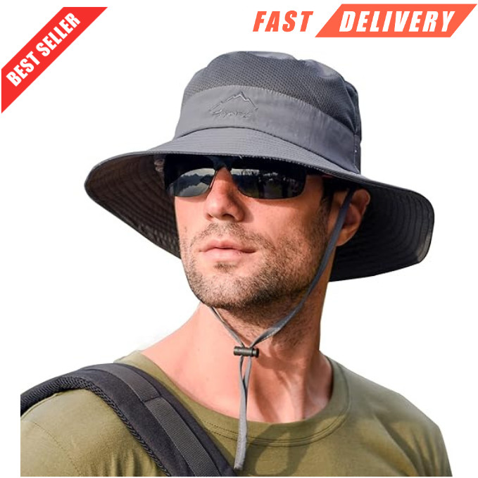 For Men Women Fishing Hat Upf 50+ Breathable Wide Brim Summer