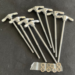 Vintage Ludwig? Bass Drum T-Rods 4.5" & Flat Washers - Pack of 8