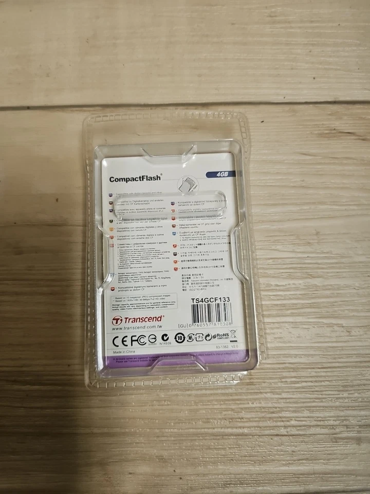 TRANSCEND 4GB COMPACT FLASH MEMORY CARD 133X SPEED  - Image 2 of 2