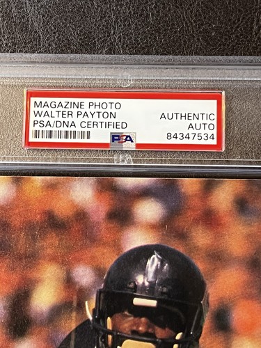 Walter Payton Signed Auto 8x10 Magazine Photo PSA DNA Chicago Bears HOF - Picture 3 of 4