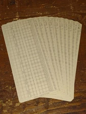 Mainframe Computer Data Punch Card Lot of 10 OEI 80 Column Computer Programming