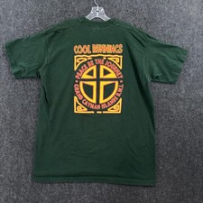 Camicia Vintage Cool Runnings Uomo XXL Verde Cayman Mission Trip 1994 Single Stit